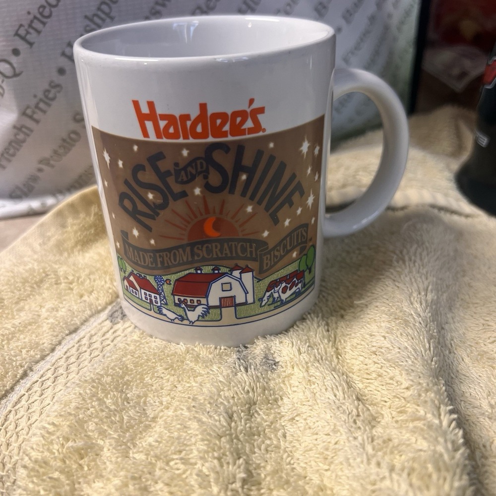 Vintage Hardee's Restaurant Heat Activated Rise & Shine Mug 1970s